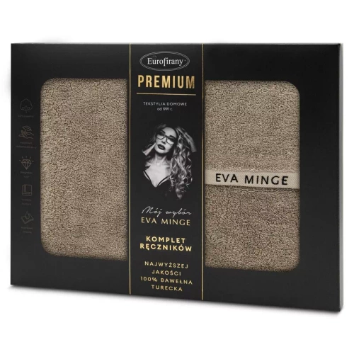 Venus 3 Set hochwertiger Eurofirany-Handtücher von Eva Minge – Beige