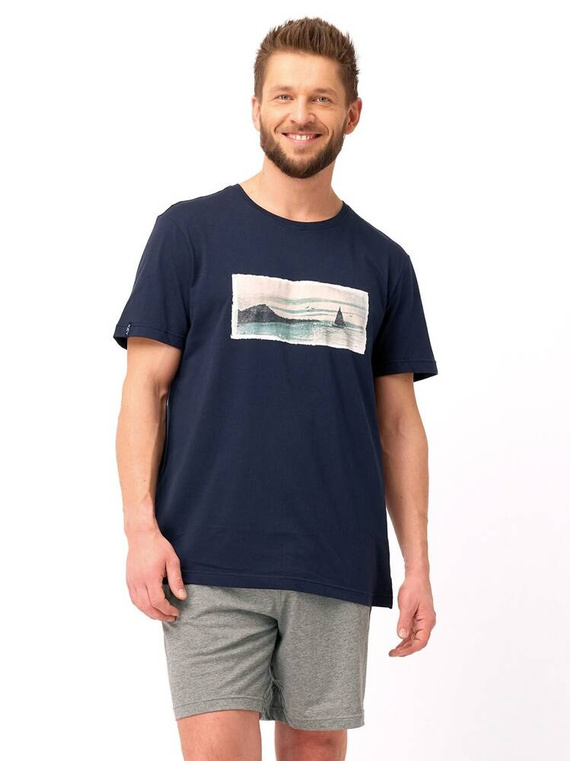 MNS 606 Herren-Pyjama Key, Graphit