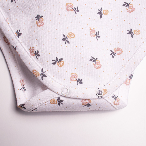 Mädchen Baumwollbody mit Kurzarm und Blumenmuster – Nicol, 220094