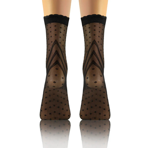 Sesto Senso Damen-Strumpfhosensocken, Muster 03, Rautenpunkte