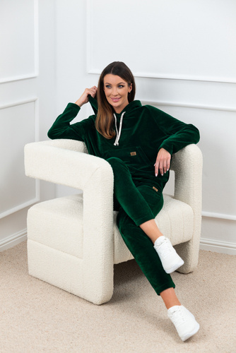 Oliw Damen Kapuzensweatshirt Italian Fashion - dunkelgrün