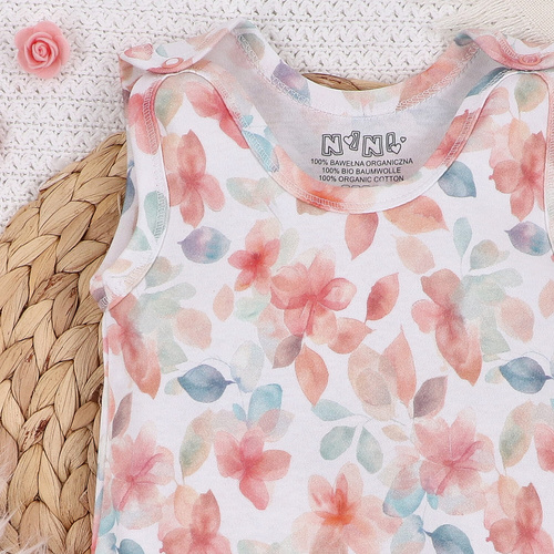 ABN-5420 Bunte Blumen-Schlafanzüge aus Bio-Baumwolle mit Nini-Print