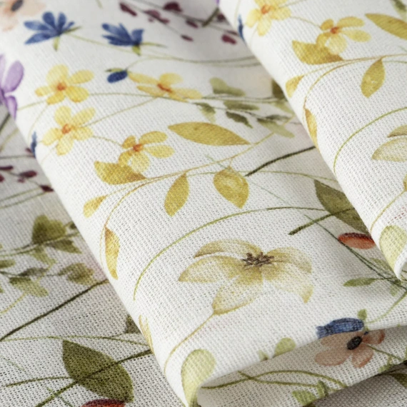 Tischdecke ANNA Eurofirany fleckenabweisend weiß-lila Blumen