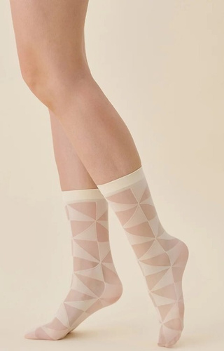 612 Syla Damensocken 20 den Gabriella - ecru