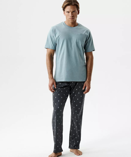 Herren Pyjama Atlantic NMP-403 Baumwolle weich, Kurzarm, bequem