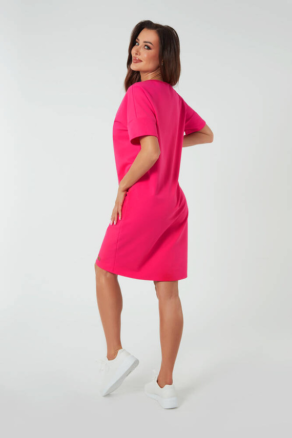 Stella Damen-Tunika mit kurzen Ärmeln Italian Fashion - fuchsia 