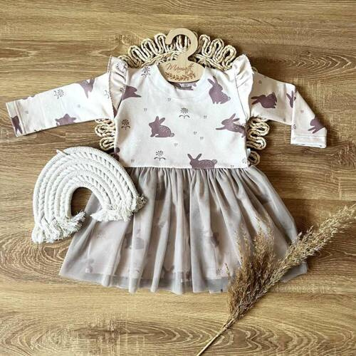 SH027 Mamatti Langarm-Mädchenkleid