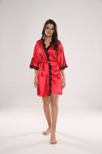 929 Kleoree Damenbademantel De Lafense - rot