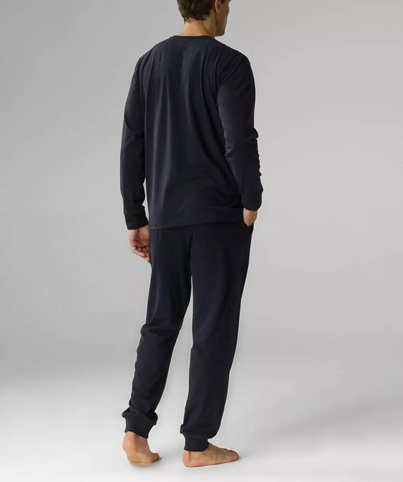NMP-376 Herren-Langarmpyjama, Atlantic – Marineblau