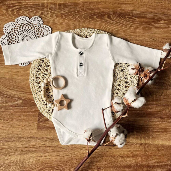 BP003 Mamatti Langarm-Polo-Body – Ecru