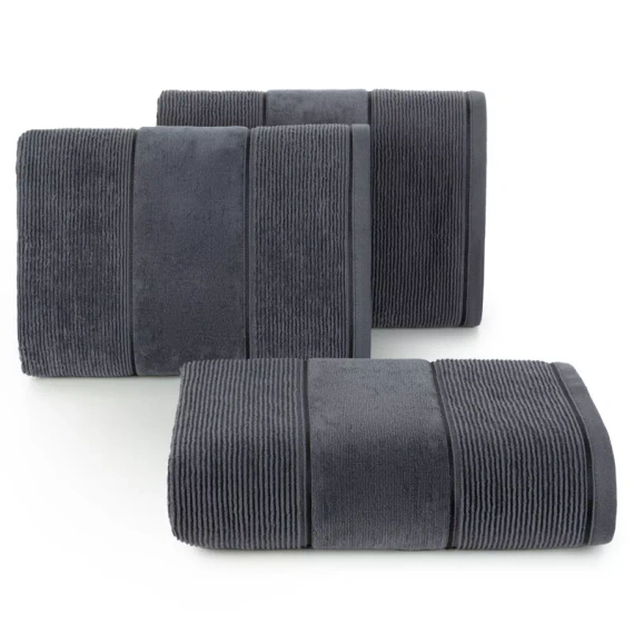 Komplett-Set Handtücher Emma Eurofirany Stahl 3 Stück 30x50 50x90 70x140 500 g/m²