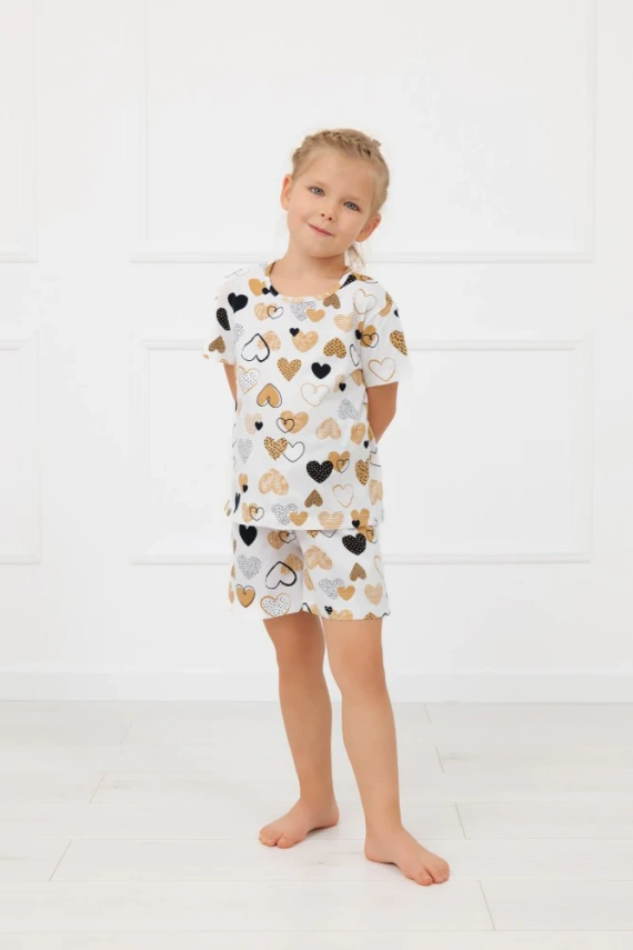 Mädchen Pyjama Ariela Italian Fashion – Baumwolle, Kurzarm, Shorts