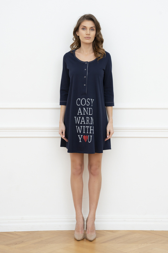 Balm Schwangerschaft und Stillen Shirt. 3/4 Ärmel Italia Fashion - navy blau