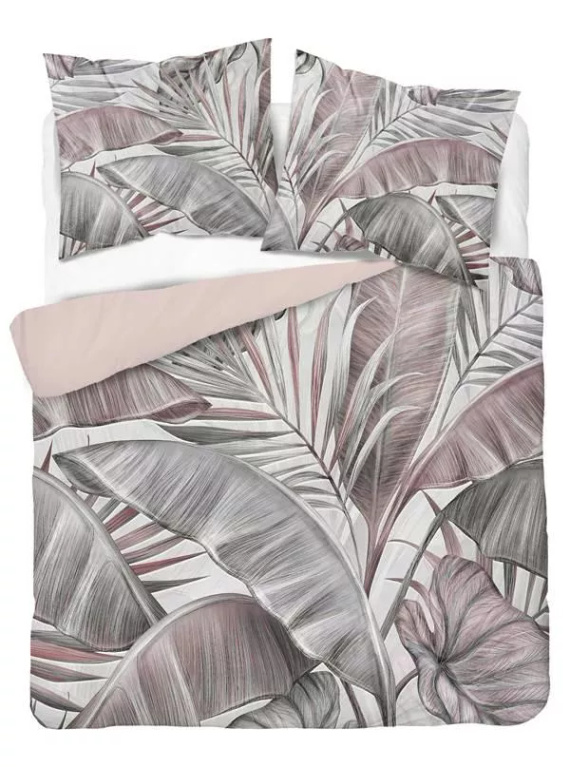 5435 A 3D-Mikrofaserbettwäsche Tropical Powder Leaves – Detexpol