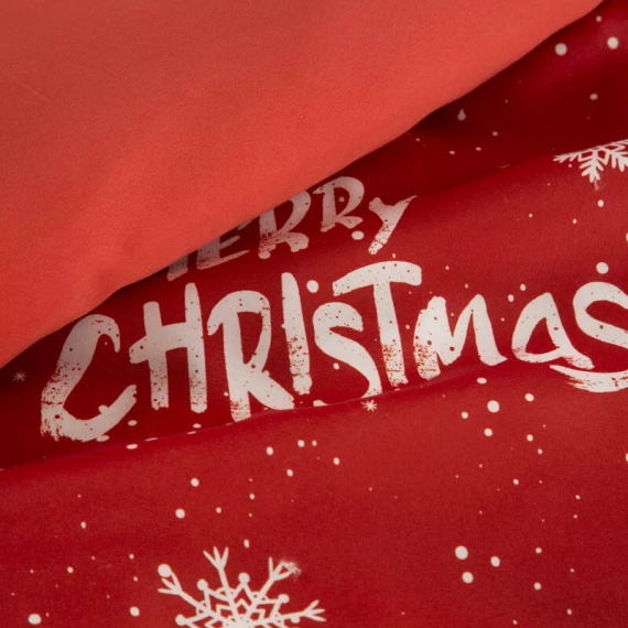 Kevin Merry Christmas Mikrofaser-Bettwäsche Eurocurtains rot