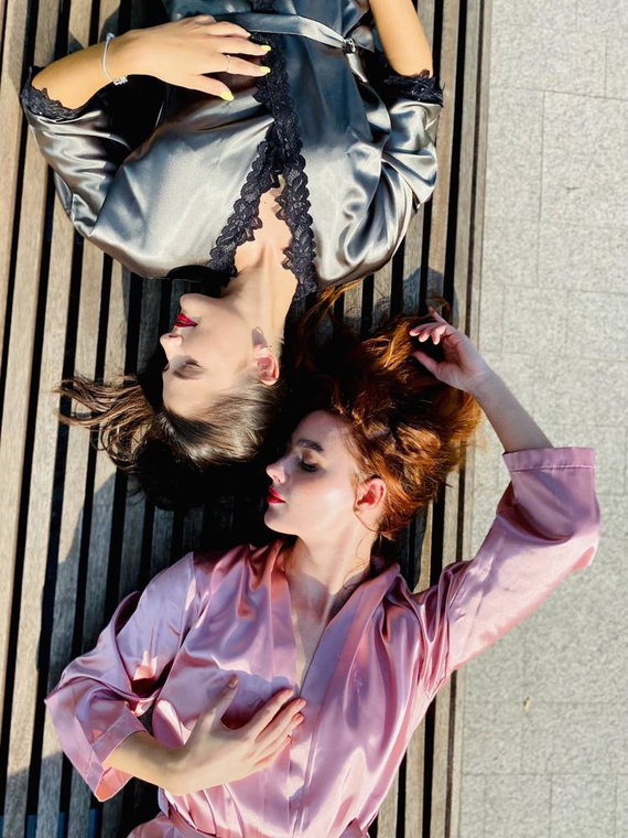 929 Kleoree Damenbademantel De Lafense - grau