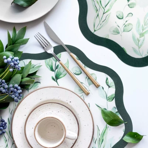 Eurofirany Tischset elegante Platzmatte unter Teller Glamour Stil Jane green