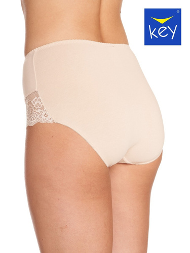 Damen Slips Key LPF 111 aus Baumwolle mit Spitze und Komfortschnitt