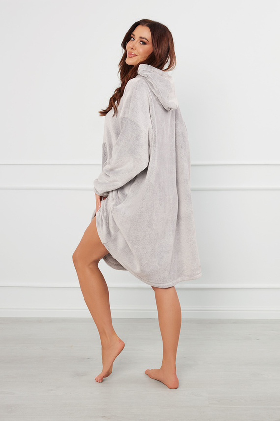 Forio Deckenbluse mit Kapuze unisex Italienische Mode - grau