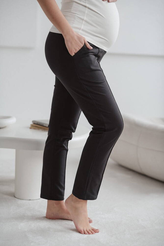 GraceFit Mama klassische Umstandshose Milk&Love, Graphit