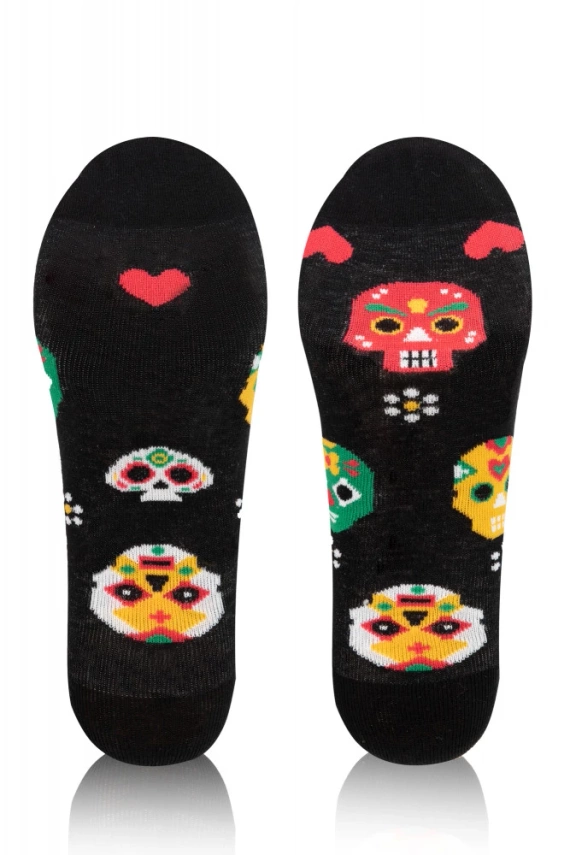 S134D Muerto Lange Socken Italienische Mode - schwarz