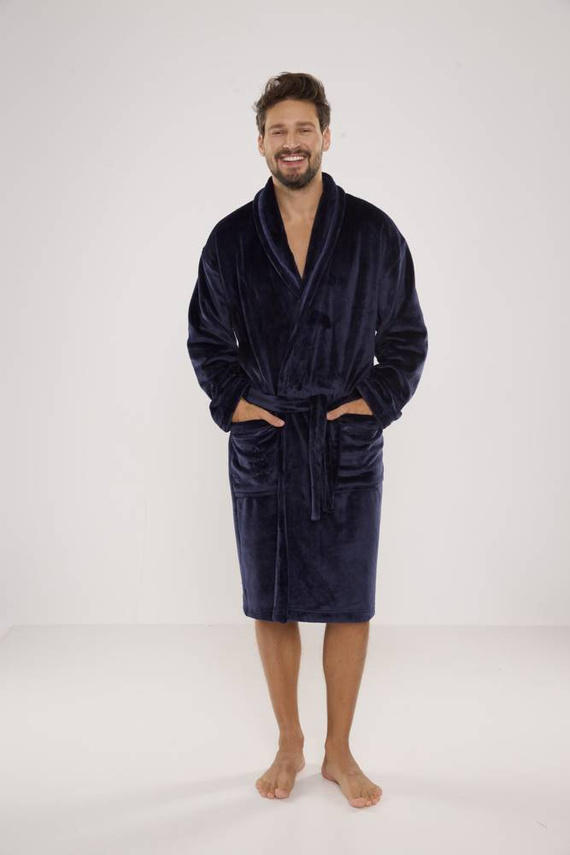 716 Rafael Herren Bademantel De lafense - marineblau