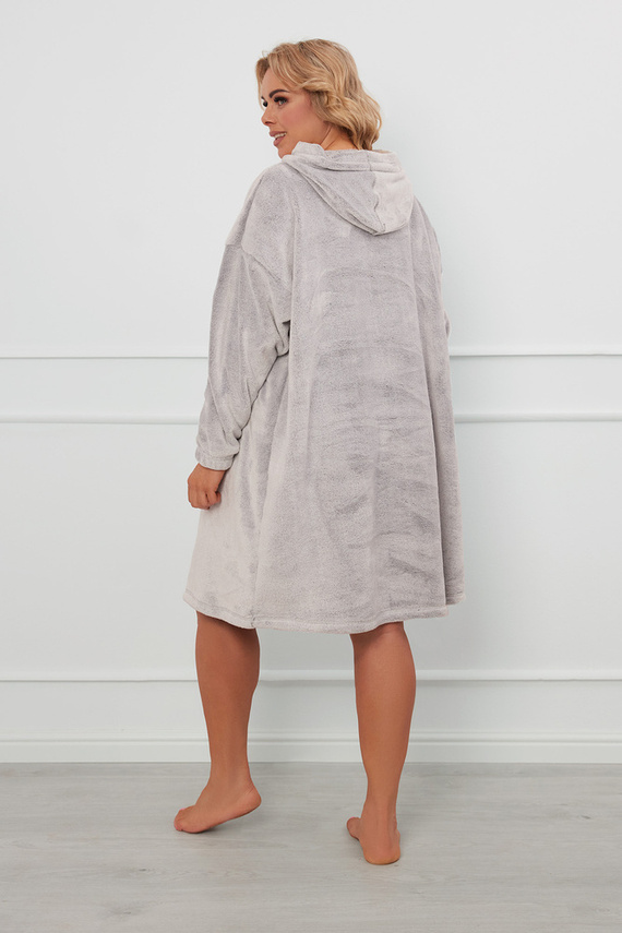 Forio Deckenbluse mit Kapuze unisex Italienische Mode - grau