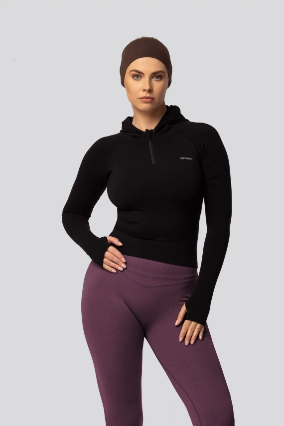 Push-up Leggings Spaio PRO High Waist blickdicht formend plum