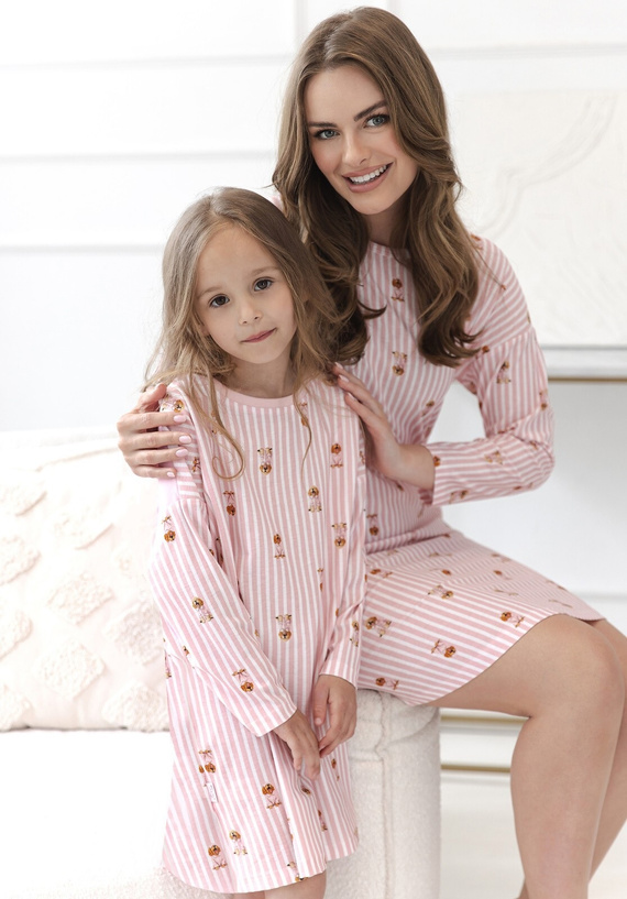 Mädchenbluse Taro Nola 3646 Rosa 100% Baumwolle Langarm