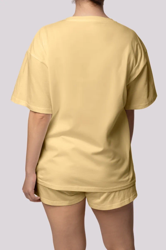 Bliss kurzärmliger Damenpyjama Mona gelb