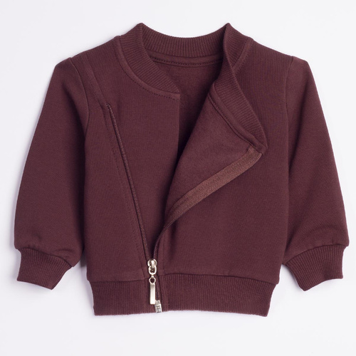 226273 Nicol HANIA Kinder-Bikerjacke Sweatshirt dunkelbraun Baumwolle