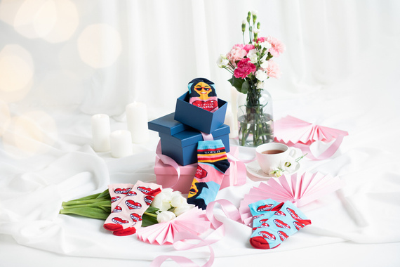 K89S Super Mama Foot Socks Italian Fashion - marineblau/farbig