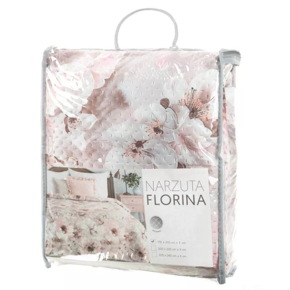 Narzuta Florina Eurofirany puderrosa dekorative Tagesdecke 100% Polyester elegant