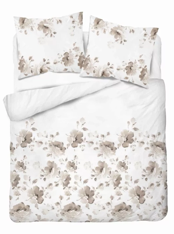 5325 B Satinbettwäsche Blumen Detexpol beige