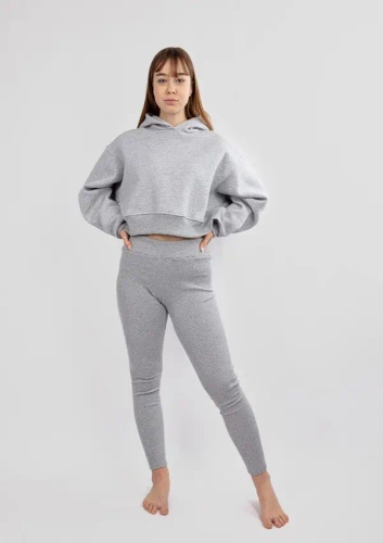 DK-K-B13 Dkaren Damen-Trainingsanzug-Set – Grau