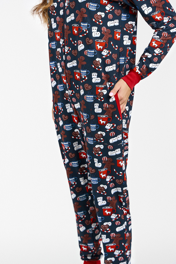 Makala Damen Jumpsuit Italienische Mode - Druck