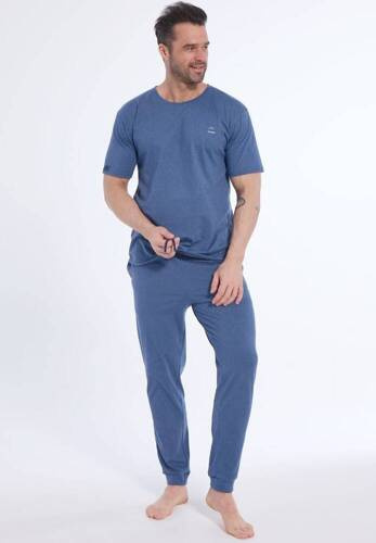 462/287 Lofoten Cornette Herrenpyjama blau