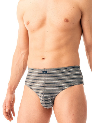 Herren-Slip MPP 311 Key braun marineblau – Baumwolle, 2er-Pack im Karton, Komfort und Stil