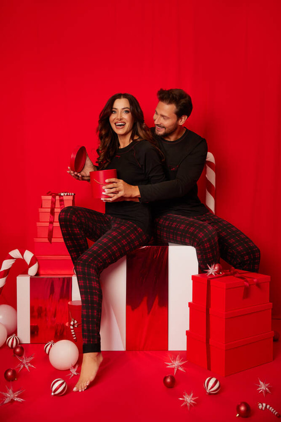 Zeman Italian Fashion Herren Schlafanzug - schwarz/print