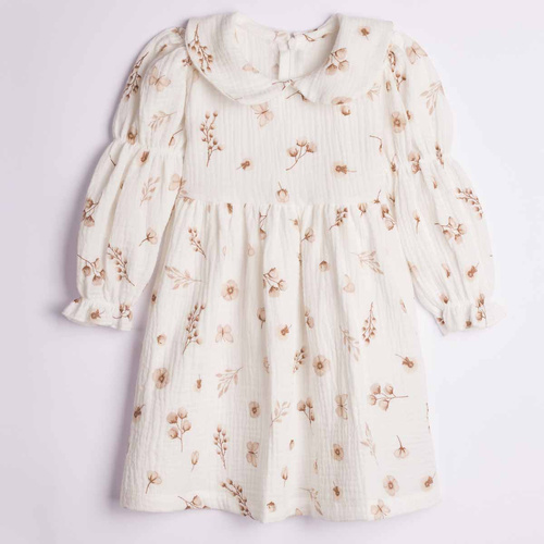 Mädchenkleid Nicol 224280 Musselin 100% Baumwolle Langarm