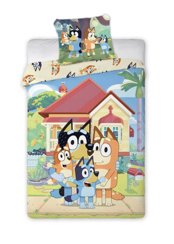 Bluey Faro Bettwäsche 100% Baumwolle weiche Kinderbettwäsche Bluey