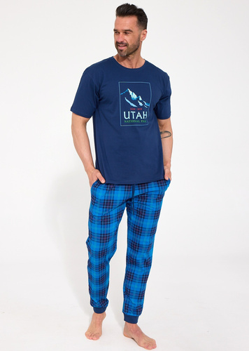 Herren-Pyjama Cornette 462/333 Utah 2 100% Baumwolle Lange Hose