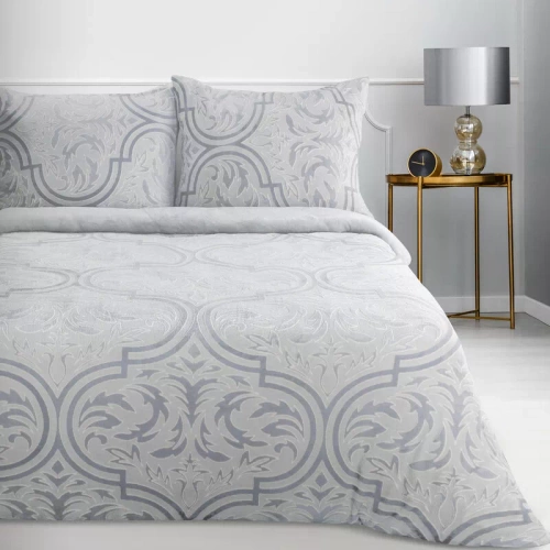 Flano 5 Velours-Bettwäsche, Euro-Vorhang-Ornamente, grau