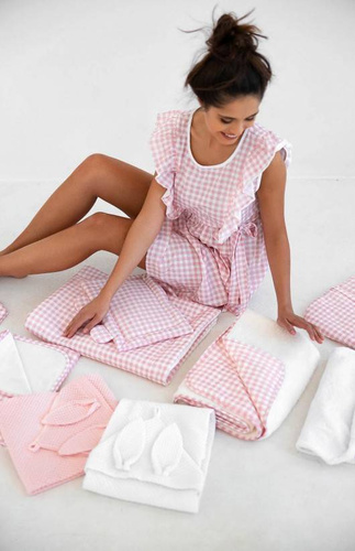 Thamar 2-teiliges Sensis-Bettwäsche-Set - ecru-rosa