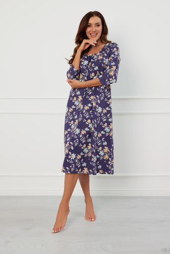 Pulia Nachthemd, 3/4 Ärmel Italian Fashion - Druck