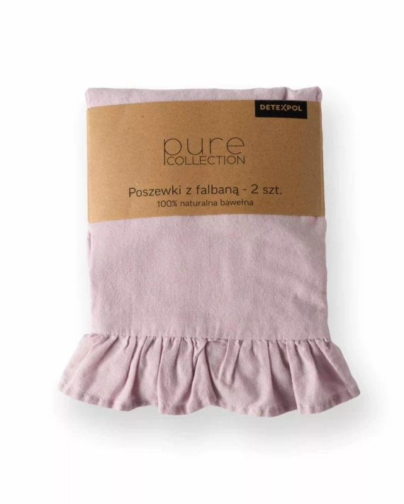 Pure 23 Einfarbige Baumwollbettwäsche Detexpol rosa