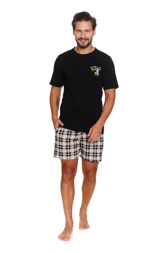 7231 Doctor Nap Herren-Pyjama – schwarz