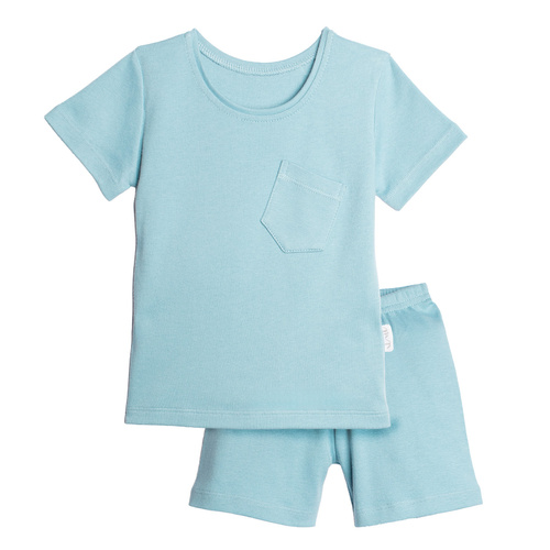 223037 Figo Nicol Kinder-Set Kurzarm 100% Baumwolle Blau