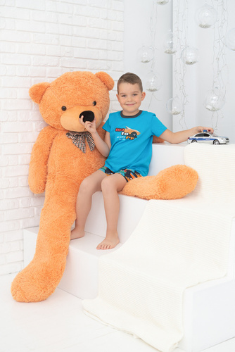 Comic Kurzarm-Schlafanzug für Jungen, Hose Italian Fashion - türkis/print