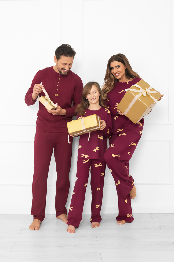 Kwadro Italian Fashion Mädchen Schlafanzug - Baumwolle, lange Ärmel, Schleifen